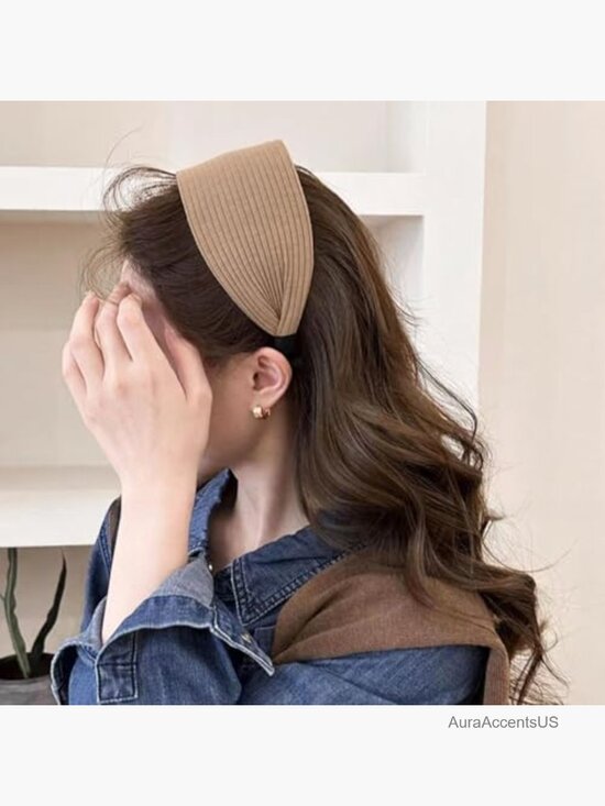 4 Pack Non-Slip Wide Headbands Fashion Hair Bands Stretchy Knot main image 4